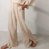 Lunya Loungewear Linen Knit Side Slit Pant - #Yawning Oak